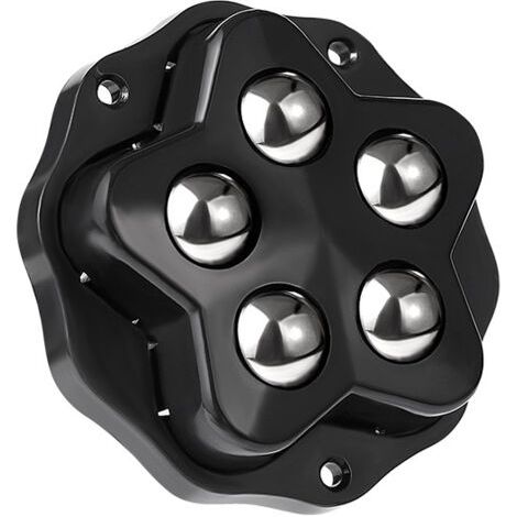 CCYKXAA 4 pcs roulettes pour meubles.4 roulettes à 5 billes chacune, capacité 300KG, avec adhésif et vis. Roue mobile universelle 360, roulette de meuble pour charges lourdes, couleur noir (1/5)