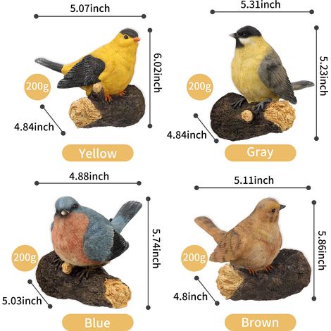 Casita para pájaros colgante – Jaula decorativa para abejas para jardines con figuras de periquitos y pájaros cantores – Resina duradera, varios colores (1/4)