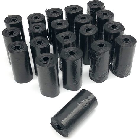 Sacs à crottes chiens 400 unités – 20 rouleaux de 20 sacs – Dimensions 35 x 30 cm – Épaisseur 8 microns pour étanchéité optimale – Animood