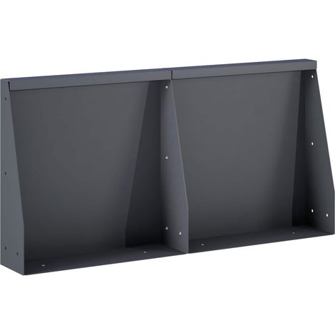 Muro di contenimento 2 pz 40 x 12 x 30 cm Acciaio Antracite vidaXL