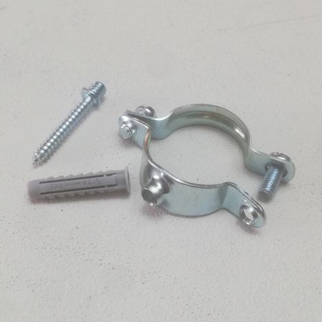 Collare reggitubo collarino zincato da 38mm - bls da 5pz - per fissaggio a muro tubo rame multistrato (1/4)