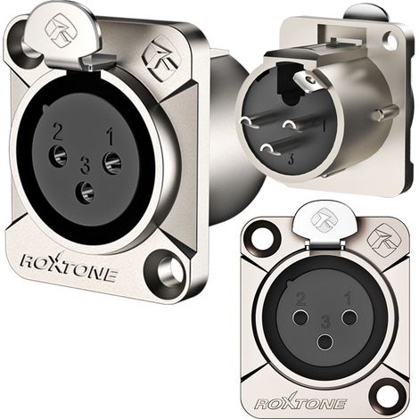 Conector de panel Roxtone XLR RX3FD-NT (1/5)