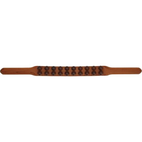 Bâton de massage en bois à 20 billes pour le corps entier, ergonomique et universel, pour le massage des points de pression et le relâchement musculaire. (1/5)