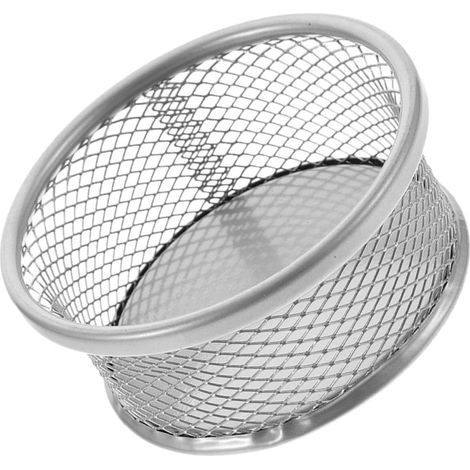 Organisateur de Trombones en Métal Argenté Empilable Grosse Capacité Résistant pour Bureau et Espace de Travail Desktop (1/5)