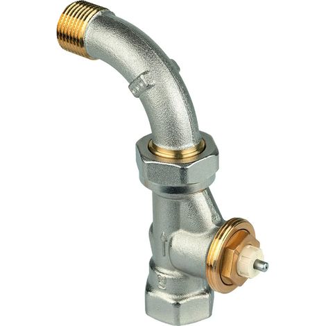 Resideo Corps de vanne thermostatique SX laiton nickelé, raccord coudé, 1/2", V2000BSX15