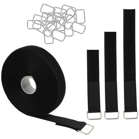 5m X 2.5cm SSangles/Attaches de Câble Réutilisables Réglables, Attache Adhésif Puissant Réutilisable Pour Gestion De Câbles, Prolongateur Ceinture Sécurité, Bricolage Et Rangement - (1/5)