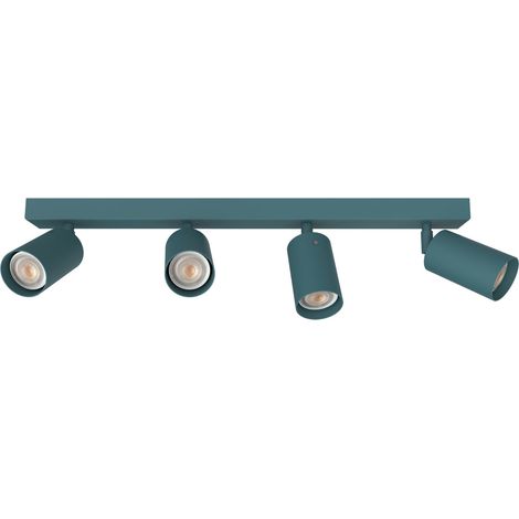 LUMICOM  FORM L Plafoniera, 4X GU10, max 33W, metallo, blu mediterraneo, L.60cm