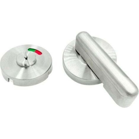 Bathroom Door Lock, Free and Occupied Indicator Bolt, Satin Nickel Finish (1/4)