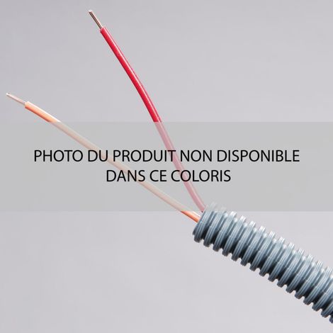 Gaine ICTA couleur grise préfilée 16G 2x1,5 NR - Couronne 100 m - Noir Rouge - JANO - 2436 (1/2)