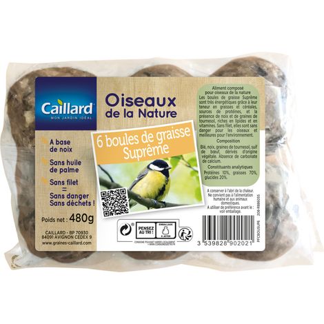 Lot de 6 boules de graisse Suprême de 80grs