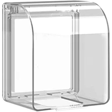 Boîtier de protection pour prise électrique étanche – IP55 pour cuisine et salle de bain – PVC épaissi – Ouverture à 90 degrés – Dimensions 10x11,2x7,1cm (1/5)