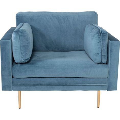 Boom Sessel Velour blau.