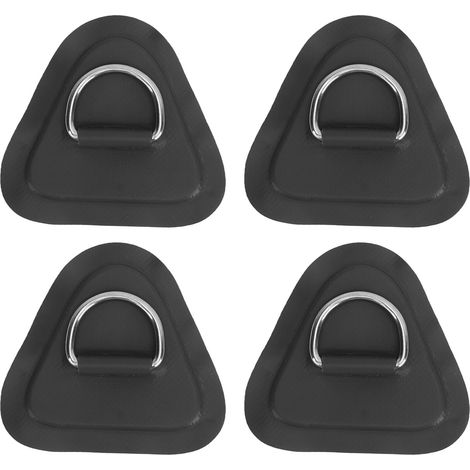 4 Pièces Patch Anneau D Acier Inoxydable pour Bateau Gonflable Planche de Surf Canot Paddle Board Noir (1/5)