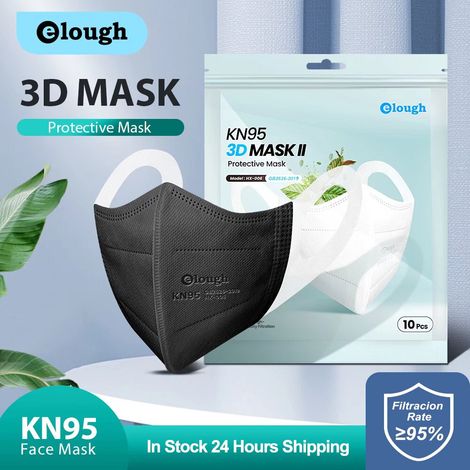 Masque KN95 Noir , Haute Protection Respiratoire BFE, Confortable avec des Élastiques Souples et Résistants 30  Pièces
