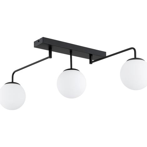 Plafonnier minimaliste noir/blanc linéaire 3xE14 SNEG (1/3)
