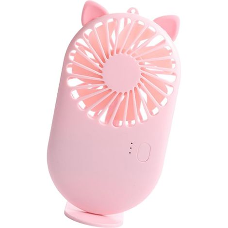 Mini Ventilateur de Poche Rose en Abs Rechargeable Usb Portable (1/5)