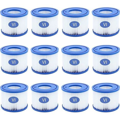 Packung mit 8 Typ VI Poolfilterkartuschen für Bestway Größe 6-58323