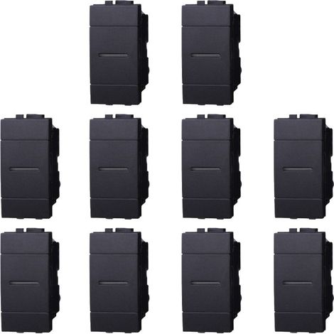 gloca 10er-Set 1P Axial-Taster 16A 220V Kompatibel mit Living-Serie