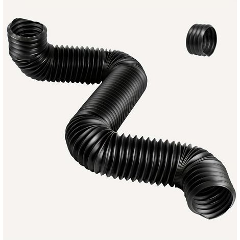Tuyau d'extension de drainage en PE de 1,3 m avec connecteur rond, diamètre extérieur 100 mm, tuyau d'évacuation des eaux pluviales télescopique, noir (1/4)