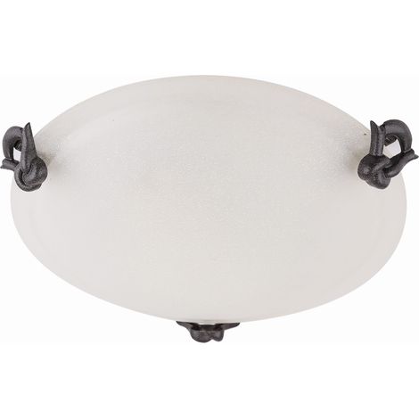 Plafoniera Candellux EVA tonda vetro bianco E27 30cm (1/2)