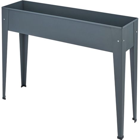 Huerto de pie hierbas aromáticas, verduras, frutas o flores muebles plantas 98,5 cm gris antracita 080000309