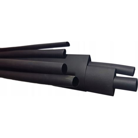 Gaine thermorétractable RTS noire 4,8/2,4 1 m, lot de 5 (1/5)
