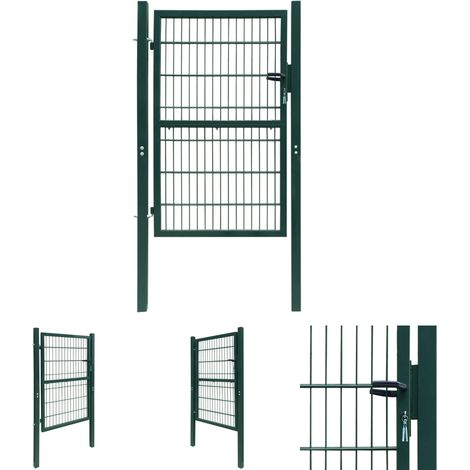 The Living Store - 2D Zauntor (Einzeltor) Grün 106x210 cm (1/5)