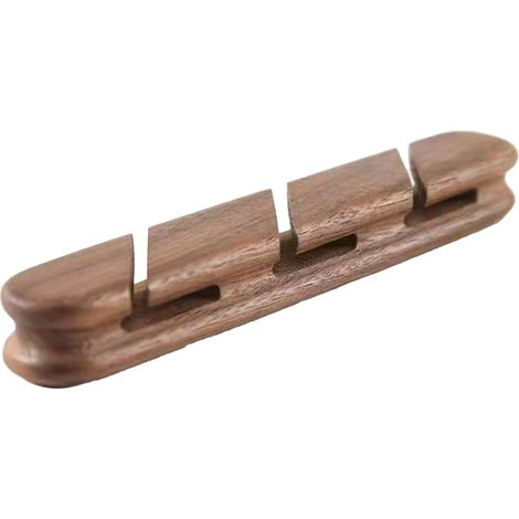 Due fermacavi in legno, organizer per cavi da scrivania, adatti per prese di corrente e cavi USB, fermacavi autoadesivi, adatti per postazioni di lavoro domestiche e in ufficio. (1/3)