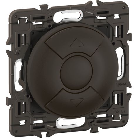 Legrand - Interrupteur volets roulants Céliane Noir + support, à équiper d'une plaque