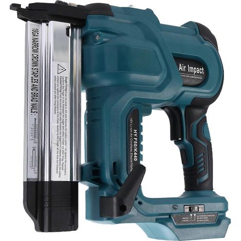 Cloueuse sans fil pour clous droits/en forme de N, cloueuse universelle pour le travail du bois, compatible avec les batteries Makita 18V - JBMEDIA (1/4)