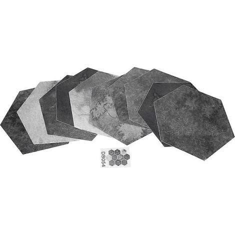 Décor mural adhésif hexagonal original, lot de 10 stickers sol imperméables, antidérapants, autocollants carrelage à motif unique, pose facile sans colle. (1/5)