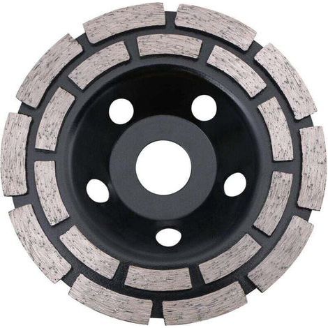 pair Disque Diamant Double Rangée 125 mm pour Béton Pierre Granit Maçonnerie Meule Universelle