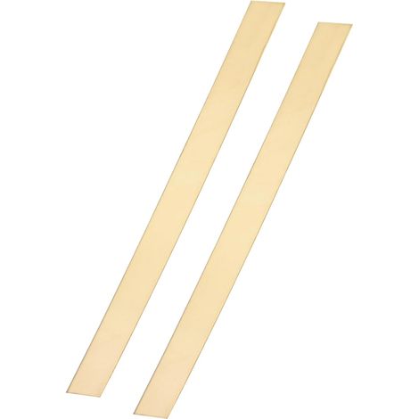 2Pcs Brass Flat Bar H62, 0.01"x1"x12"mm Solid Brass Metal Square Bars for Knife Making DIY Crafts Architectural Decoration Industry (1/5)