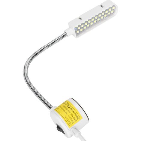 Lampe pour machine à coudre 33 LED, éclairage orientable à 360°, flexible métallique, fixation magnétique, prise UE 110-240 V (1/5)