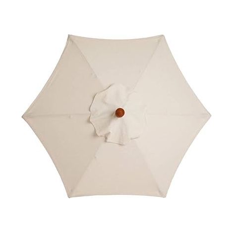 Parasol de jardin avec 6 baleines robustes, parasol de plage, abri de jardin, pour balcon, terrasse, terrasse, piscine (diamètre 2,5 m) - Blanc (1/3)
