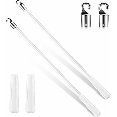 30cm/12-inch PVC Venetian blinds rod, white vertical Venetian blinds rod, window opener accessories (1/5)