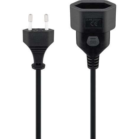 Goobay 64616 base múltiple 2 m 1 salidas AC Interior Negro