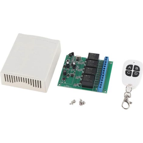 Récepteur 4 canaux, système de télécommande sans fil avec interrupteur marche/arrêt, 12 V, portée 50 m, YK-4, 24 V CC