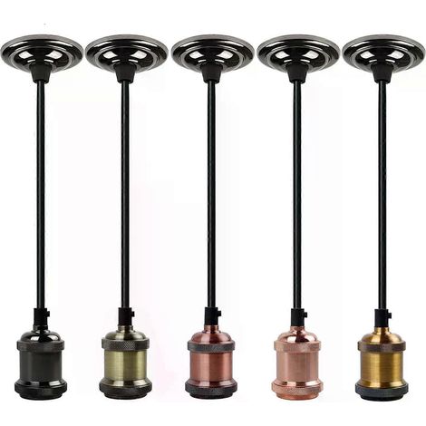 Vintage Edison Lampenfassung E27 Schraubfassung zum Aufhängen von Deckenrosetten-Nachtlicht-Pendelleuchten, E26 Retro-Glühbirnenfassung, Heimdekoration (1/4)
