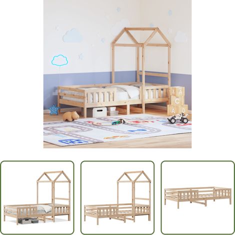 Cadre de lit - Cadre de lit avec toit sans matelas 75x190 cm (1/5)