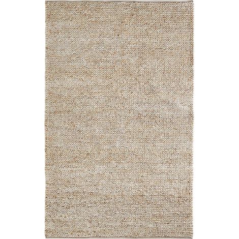 Tapis Beryl Beige Classique en Yute et Coton - Beige chaleureux et naturel