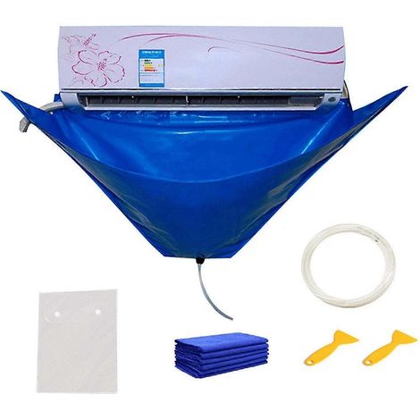 Kit de nettoyage mural pour climatiseur, housse pour climatiseur 1-1,5P, sac de nettoyage réutilisable avec tuyau de drainage (1/5)