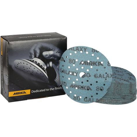 DISCO ABRASIVO CIRCOLARE MULTIFORO 'GALAXY MULTIFIT GRIP' Ø 150 mm - grana 80 (1/5)