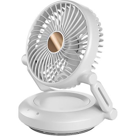 Faltbarer Mini-Ventilator, um 90 Grad neigbarer Ventilatorkopf, tragbarer Mini-Tischventilator, ultraleise mit 3 Windgeschwindigkeiten und starkem Luftstrom, USB-wiederaufladbarer Luftzirkulationsvent (1/3)