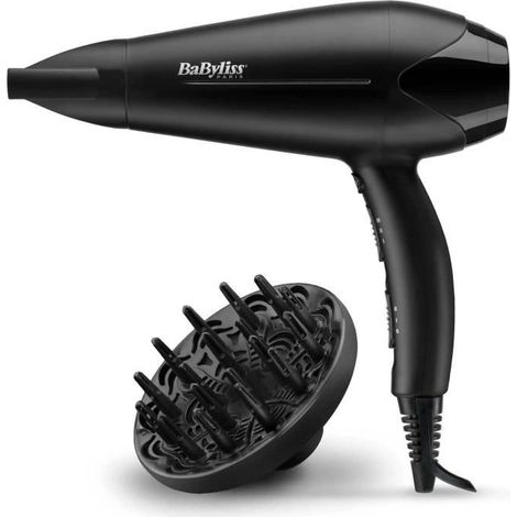 Sèche-cheveux 2100W – 3 vitesses – 2 températures – Technologie céramique – Cordon 195 cm – D563DE – Babyliss (1/5)