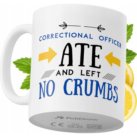Mug humoristique pour agent correctionnel, avec texte amusant et design graphique. Idéal pour les anniversaires, les fêtes et les jours fériés. Mug premium pour occasions spéciales, à la maison ou au  (1/5)