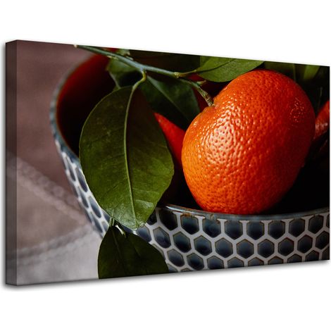 Stampa su tela Cucina Arance 80x50 cm Frutta in un cesto