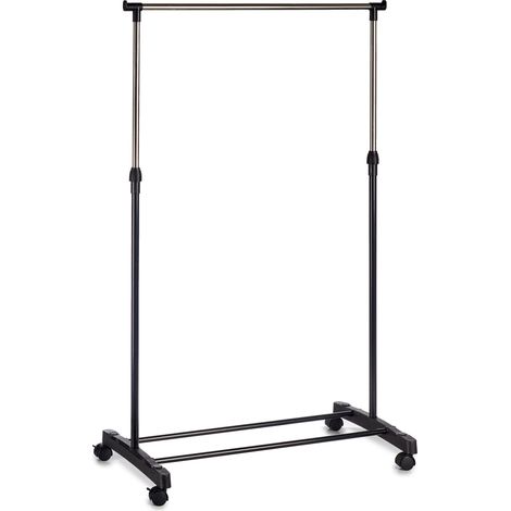 Porte-manteau en métal 1 barre roulettes 42x78x162cm 78283 kipit (1/3)