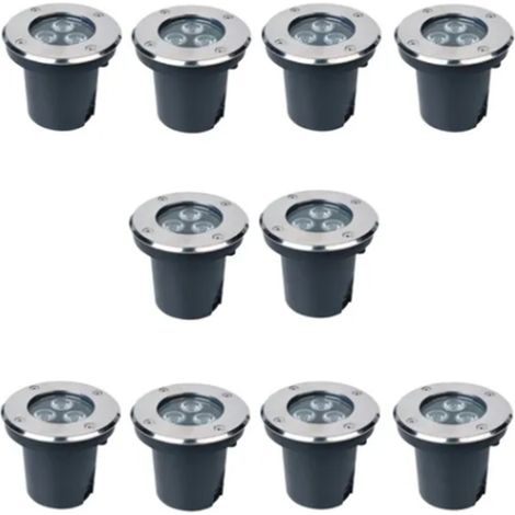 10 LED-Einbauleuchten für Garten, Rasen und Hof