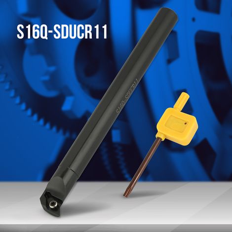porte-outil S16Q SDUCR11 16×180 mm à 95 degrés pour insert DCGT11T3/DCMT11T3/DCMW11T3 (1/5)
